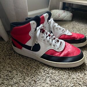 Nike Men’s High-Top Court Visions  - Red / White / Black
